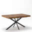 Table de salle à manger extensible rétro avec boîte de rangement Retro (55,11 po à 70,86 po, brun, 4 à 6 places)-1307291197