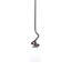 Suspension Sadea Stem Hung Mini présentée en fini granit foncé avec verre ambré à bulles de 13,3 cm (5,25 po).-1443633677