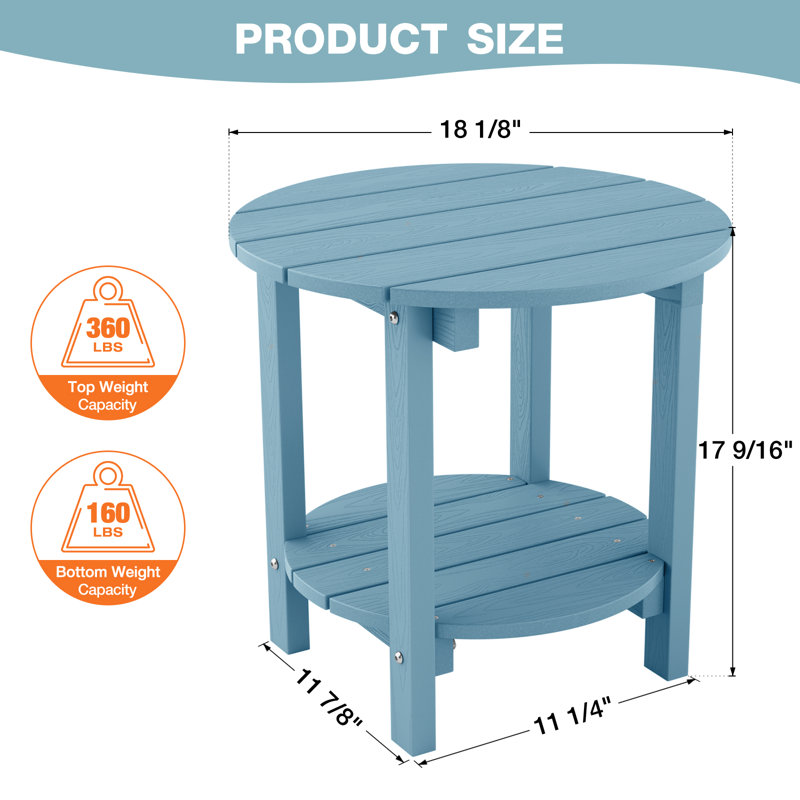 Oversized Adirondack 3 Piece Seating Group, Blue
