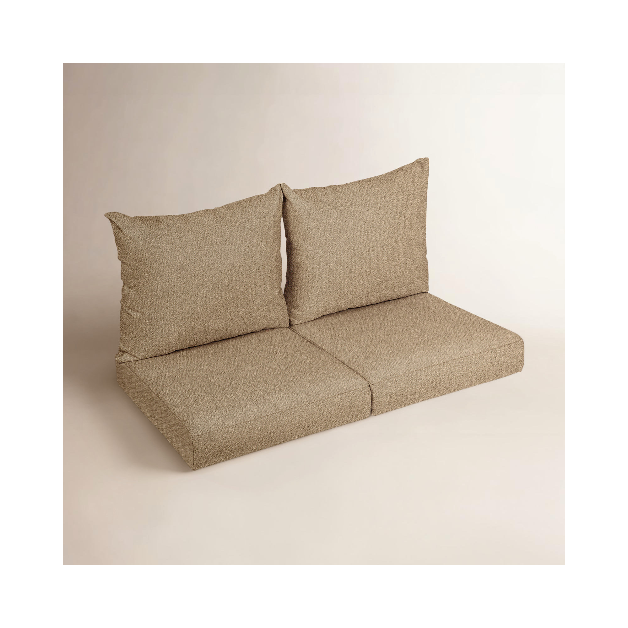 Maelynn Outdoor Loveseat, 25 in x 25 in, Wheat