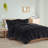 Twin/Twin Xl Shaggy Fur Comforter - , Black , Cozy Warm Soft Mini