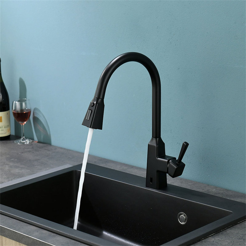 AWZTOO Touchless Kitchen Faucet, Matte Black