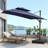 128'' Rectangular Cantilever Umbrella with Easy-Move Base | One-Person Mobility-1921000839