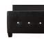 Lit double transitionnel noir pour espaces modernes