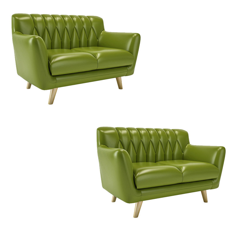 Banc rembourré en similicuir Modern Fashion Simple, Vert