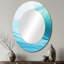 Miroir mural Turquoise Wondrous Wave Spiral I - Teal-1636279721