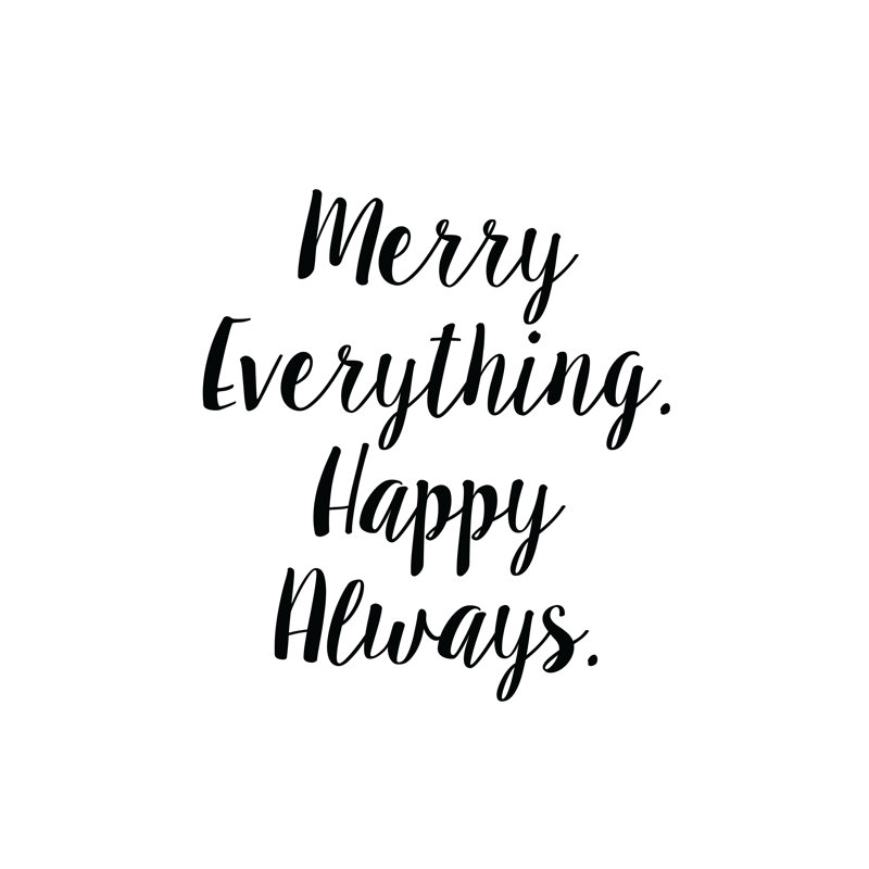 Merry Happy - Wrapped Canvas Print, 30cm H x 30cm W x 3.8cm D