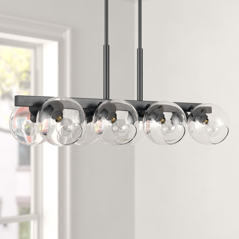 Luminaire suspendu linéaire à 8 lumières pour îlot de cuisine Dashly