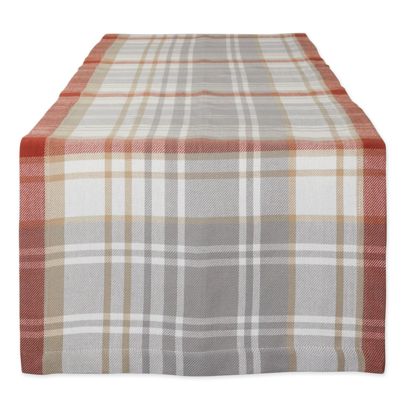 Alcova Plaid 100% Cotton Table Runner, 108" x 14"