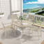 Chaises de terrasse Lron, ensemble de 2 chaises d'extérieur crème, chaises en métal, chaises d'extérieur en métal toutes saisons, idéales pour les jardins, les terrasses et les piscines-475399269