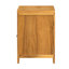 Table de chevet compacte 20,7 x 15,4 x 22 po, ouverture facile, capacité de rangement abondante, bois massif et brun naturel, table de chevet chic et classique, fonction de tiroir coulissant, mais spacieuse, nuance brune