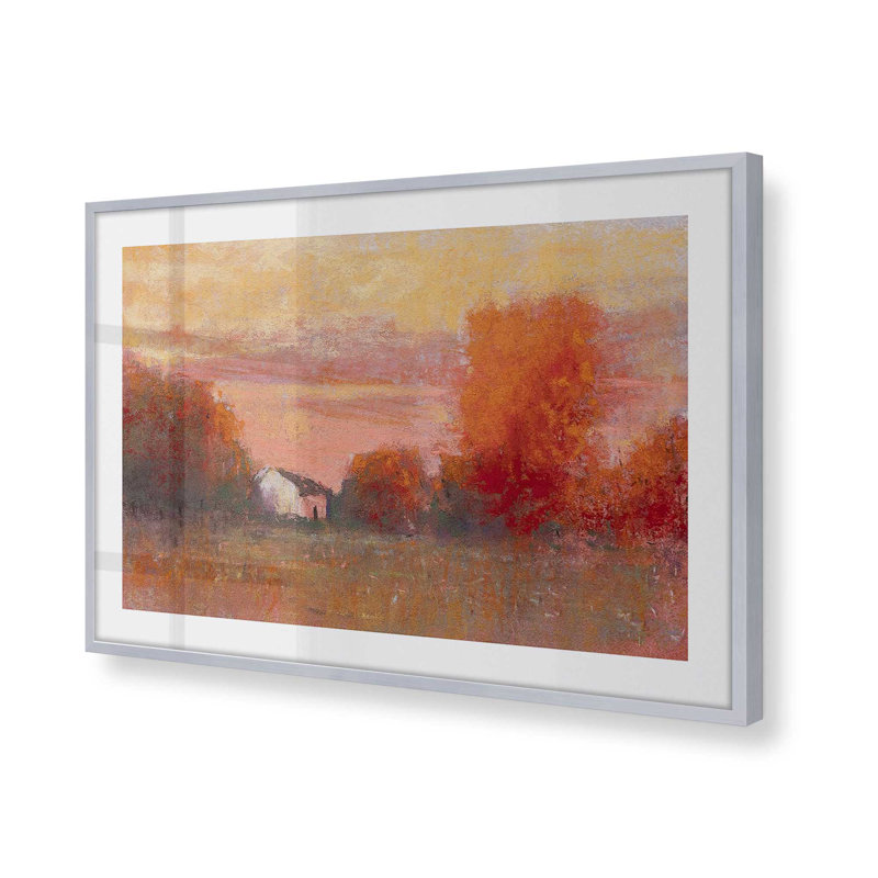 «Tangerine Skies», impression encadrée sur papier par Carol Strock Wasson, Chrome poli, H 12,25 po x l 15,25 po x P 1,25 po