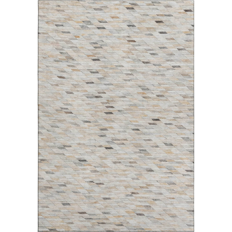 Premium Machine Washable Honig AMF1660 Geometric Rug, Rectangle 9' x 12'