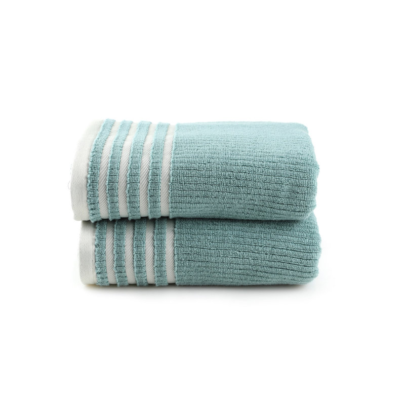 Luxurious Hand Towel Set (2 Pieces), Green, 19.7 x 35.4 inches | 100% Microcotton, 15.7 oz/sq yd | Machine Washable at 104°F | Ultra-Absorbent, Soft & Quick-Drying | Perfect for Bathroom & Spa Use