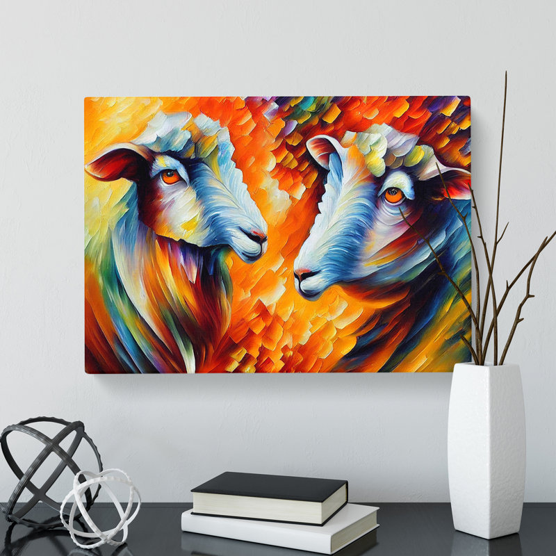 Sheep Painting Vol.1 - Wrapped Canvas, 50cm H x 76cm W x 3cm D