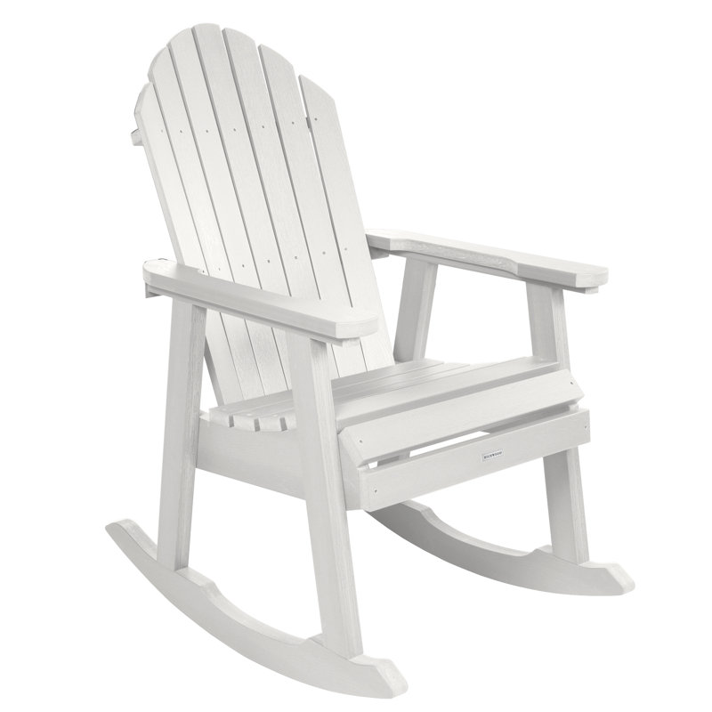 Chaise berçante Adirondack en plastique recyclé Hamilton, Blanc