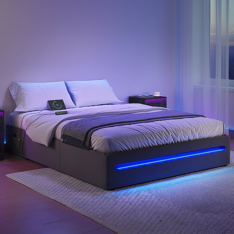 Lit plateforme 12 "Casterlin, Double