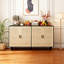 Armoire de rangement 62,6 po à 4 portes en rotin-541164623