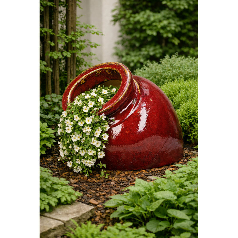 15 in. Pompeii Vase - Black, Black