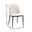 Ensemble de salle à manger 5 pièces avec table ronde en panneau de fibres à densité moyenne de 36 po et 4 chaises d'appoint rembourrées-412549321