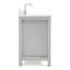 Meuble-lavabo simple 42 po avec plateau en quartz blanc Macnair-85364143