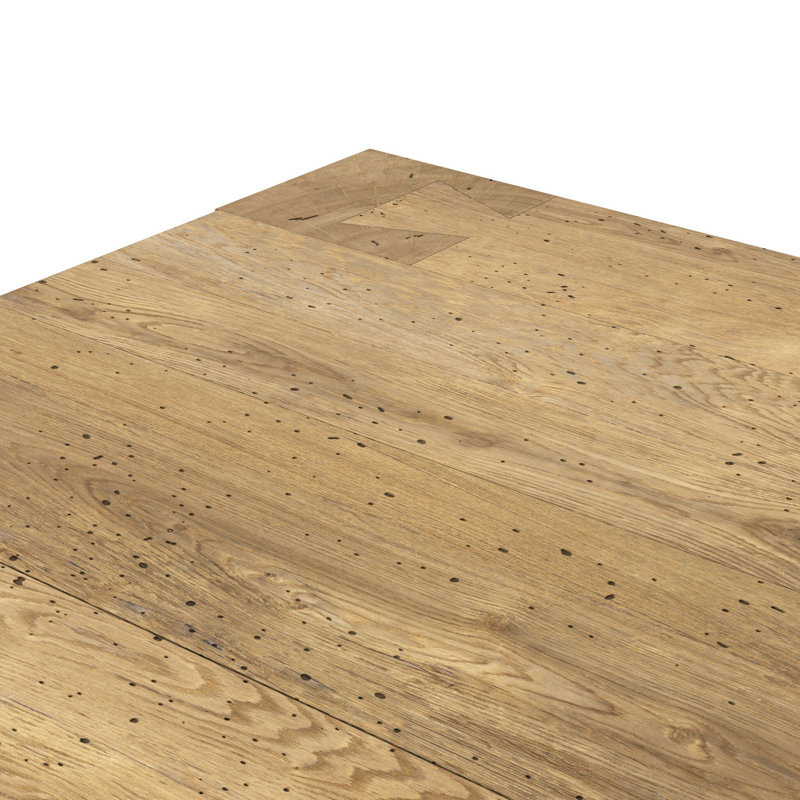 Abaso Coffee Table, Rustic Wormwood Oak, 15" H x 70" W x 35" D