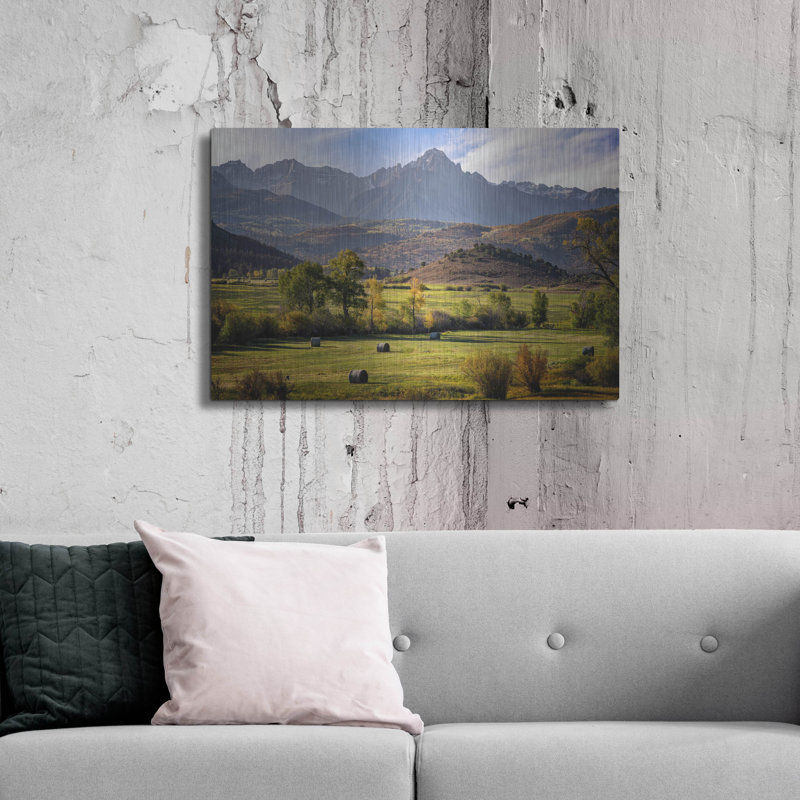 «Autumn Morning On The Ranch» par Rick Berk, art mural en métal, H 24 po x l 36 po