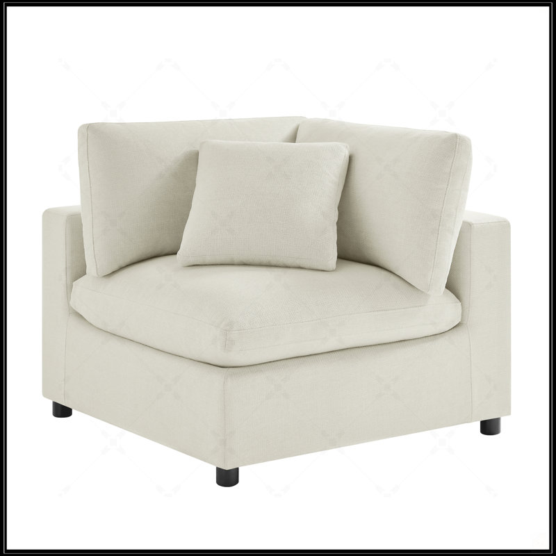 Canapé modulaire Cassandra avec tissu durable et confort moelleux, parfait pour les espaces familiaux et les animaux de compagnie.