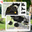 Pet Stroller Foldable Travel Carriage with Brake Basket Canopy Black