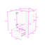 Meuble-lavabo compact avec lavabo en céramique, tiroir de rangement à fermeture en douceur, tablettes ouvertes et barre à serviettes-593527655