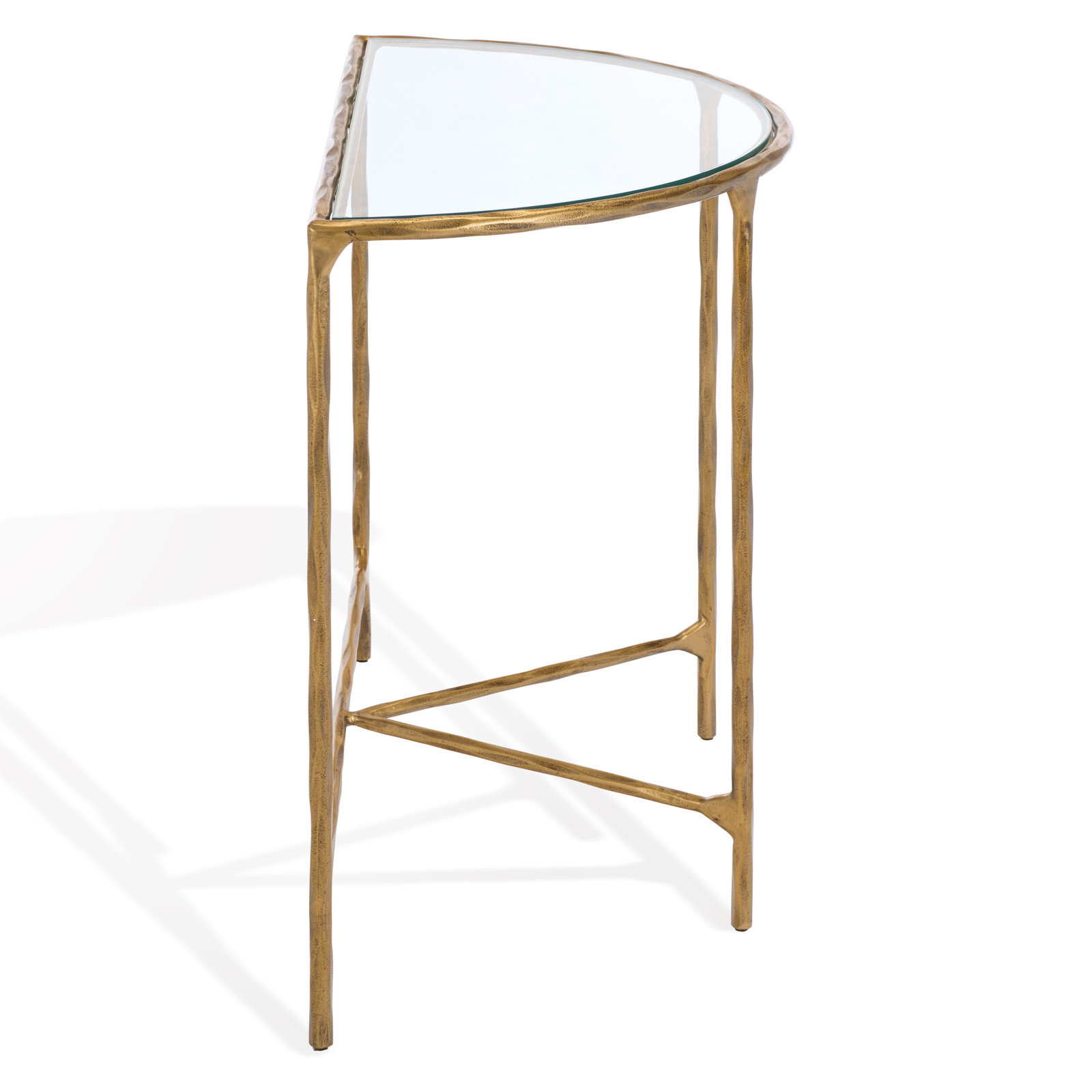 Evelynn 36'' Console Table, Clear, Brass