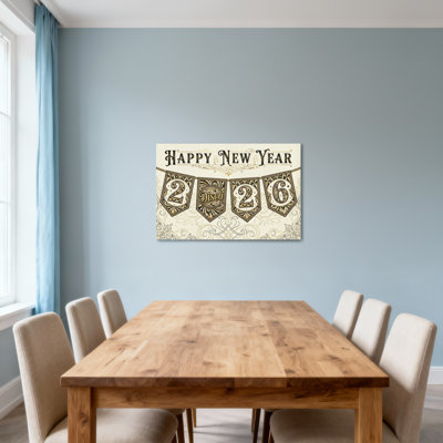 Fashion Happy New Year 2026 Disco Pattern