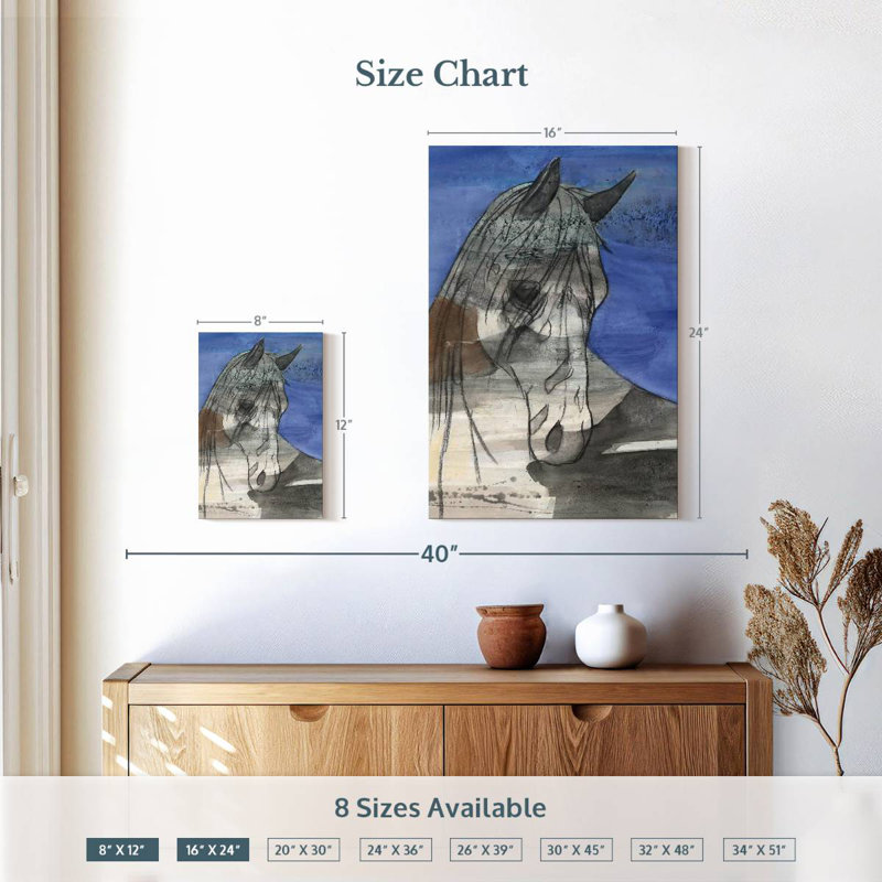 Cheval au clair de lune Brampt, H 12 po x l 8 po