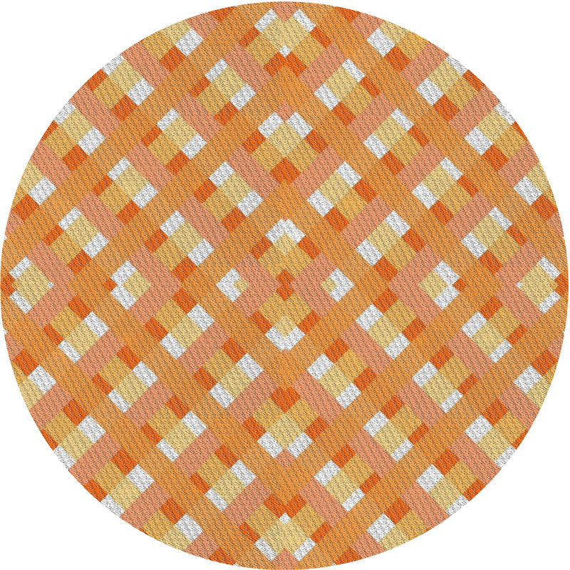 Plaid Indoor Rug, Round 5'