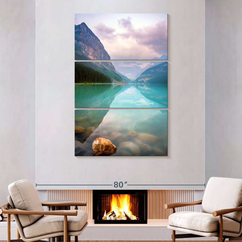 Alvord Calm Sunrise Lake Louise, H 74 po x l 48 po