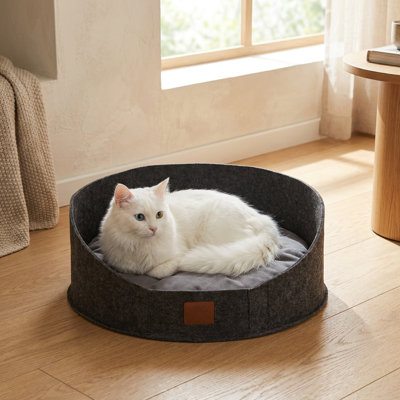 LuxePaws Grey Comfort Pillow Cat Bed