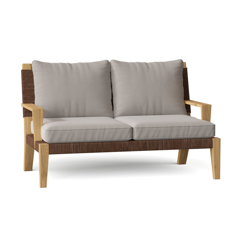 Hadley Outdoor 2 - Seat Loveseat, Sailcloth Seagull, Hadley Hemp