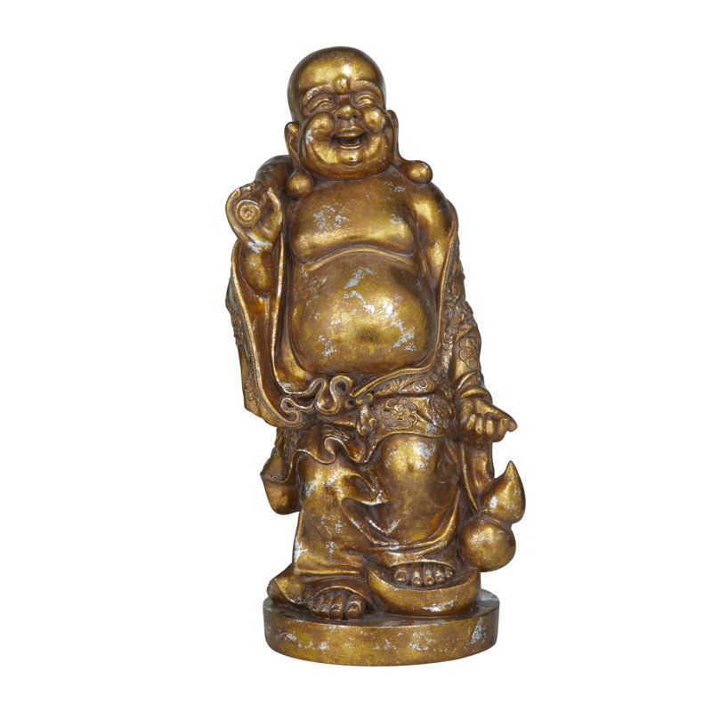 Statue de Bouddha en polystone, Or