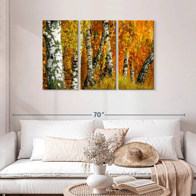 Harnek White Birch Tree Trunk, 28" H x 45" W