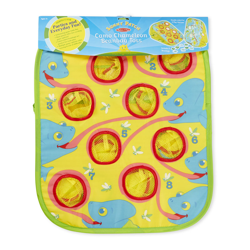 Planche de cornhole Verdie Chameleon, Jaune / Bleu