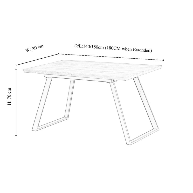 Eatonton 4 Person Dining set - a Rectangular Extendable Dining Table with Metal Legs and a Set of 4 Faux Leather Dining Chairs for Dining Room - Modern Dining Table Set