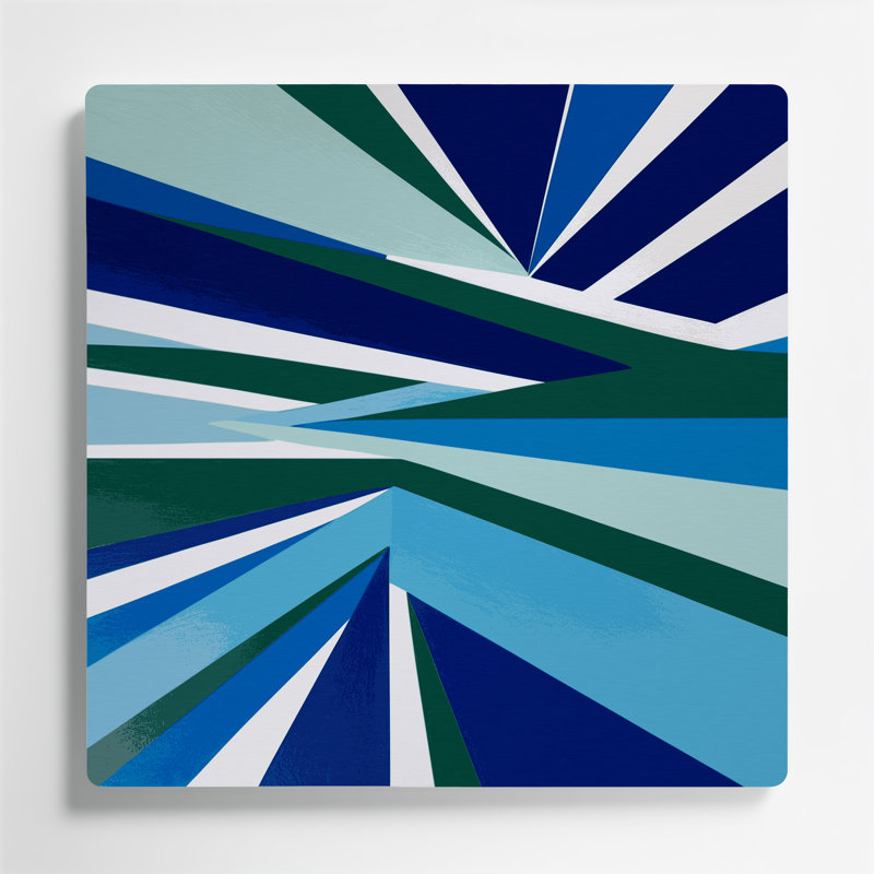 Hard Edge 40 Blue Metal Wall Art