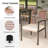 6 - Person Rectangular Iron Dining Set with Cushions
