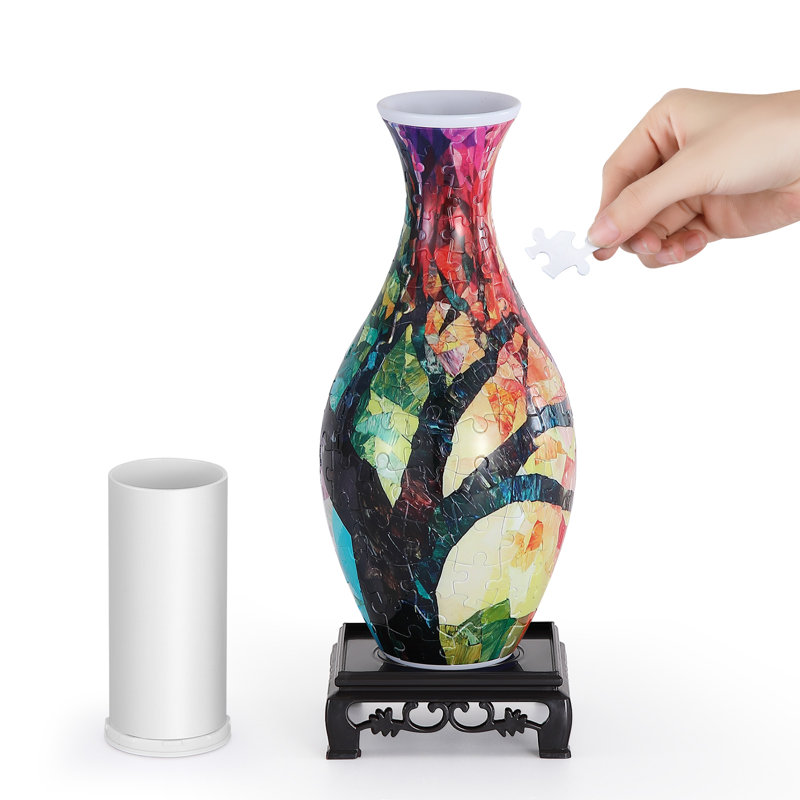  3D Puzzle Vase for Adults,Puzzle Planter Pot for Women,3D Art Jar Puzzles for House Flowers Arrangements and Home Decoration(Tree of Life)