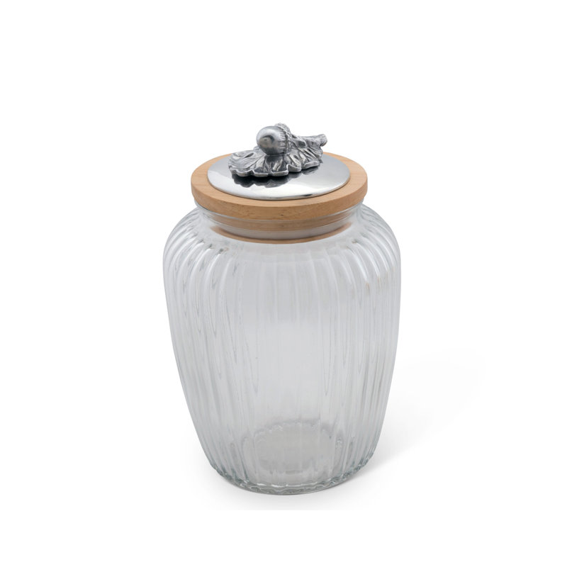 Forest Glass Jar, 9.5" H x 6" W x 6" D