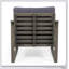 Fauteuil club d'extérieur en bois d'acacia avec coussins résistants à l'eau SAMWELL, durable et élégant pour le patio et le jardin