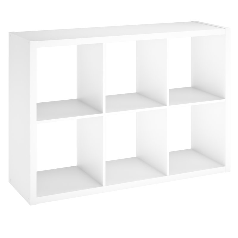 30'' H x 43.82'' W Decorative Cube Bookcase, White