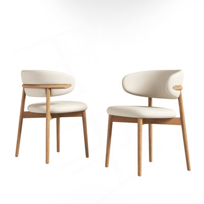 Mid-Century Modern Wood Feet  Dining Chair (Set Of 2) – Stylish Wooden Chairs For Dining Room, Kitchen, Or Living Room, Comfortable & Durable, Easy To by Corrigan Studio