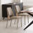 PU Leather Dining Chair, Upholstered Armless Side Chair with Padded Seat & Metal Frame for Kitchen, Living Room, Office, Vanity, Khaki-117454272