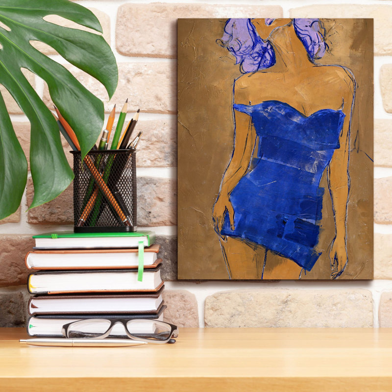  «In Blue» par Design Fabrikken, art mural sur toile, H 16 po x l 12 po